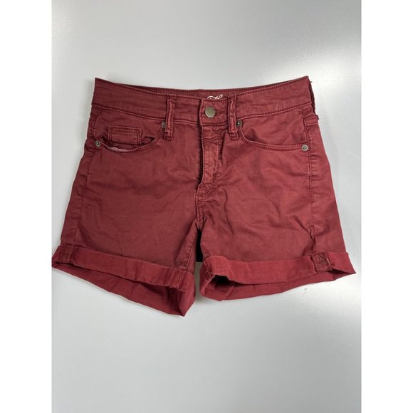 2 universal threads denim shorts size 00/24 blue red spring summer - Picture 8 of 10